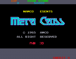 Metro-Cross (set 1) Title Screen